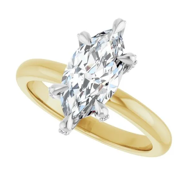 Claw-Prong Accented Engagement Ring Image 5 J. West Jewelers Round Rock, TX