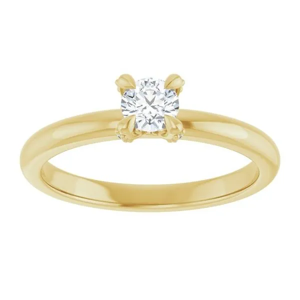Claw-Prong Accented Engagement Ring Image 3 Mark Jewellers La Crosse, WI
