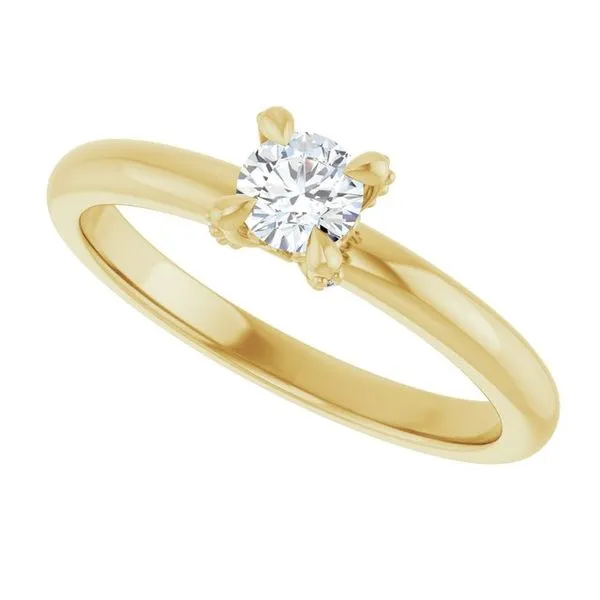 Claw-Prong Accented Engagement Ring Image 5 Arezzo Jewelers Elmwood Park, IL
