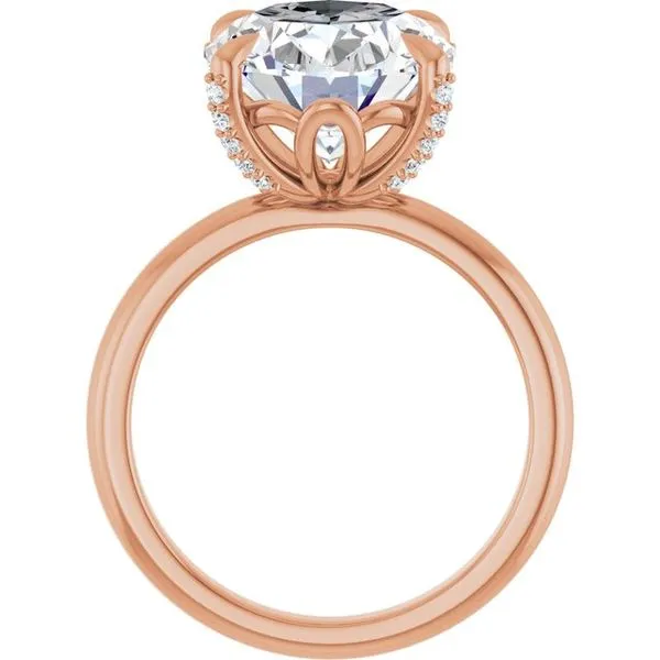 Claw-Prong Accented Engagement Ring Image 2 House of Silva Wooster, OH
