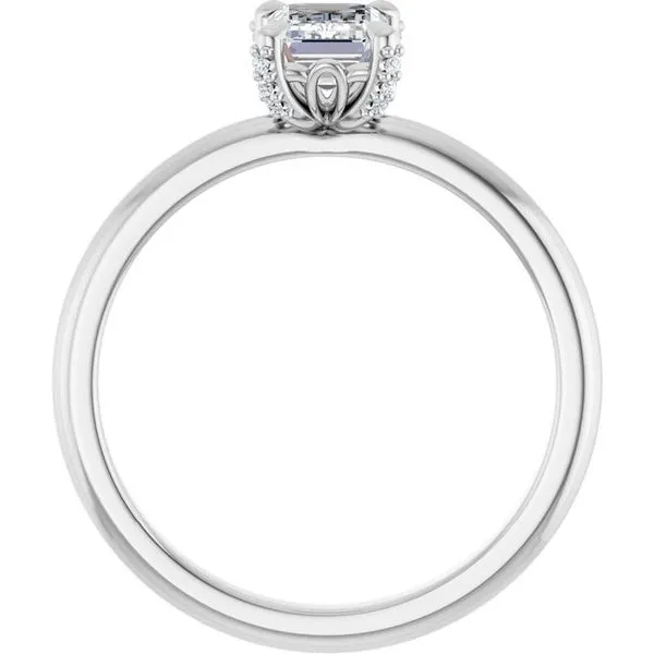 Claw-Prong Accented Engagement Ring Image 2 Northwood Jewelers Northwood, OH