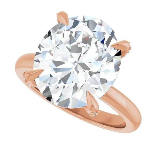 Claw-Prong Accented Engagement Ring Image 5 J. West Jewelers Round Rock, TX