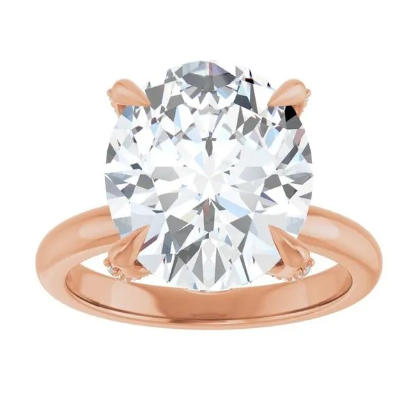 Claw-Prong Accented Engagement Ring Image 3 Shipley's Fine Jewelry Hampstead, MD