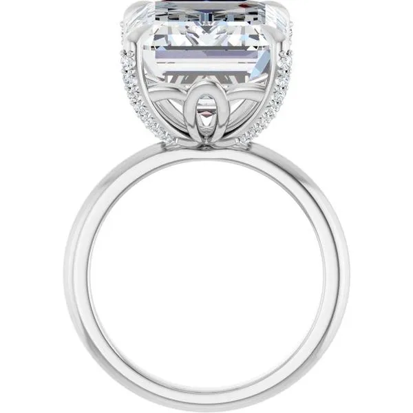 Claw-Prong Accented Engagement Ring Image 2 Northwood Jewelers Northwood, OH