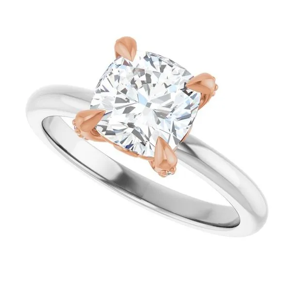 Claw-Prong Accented Engagement Ring Image 5 Clater Jewelers Louisville, KY