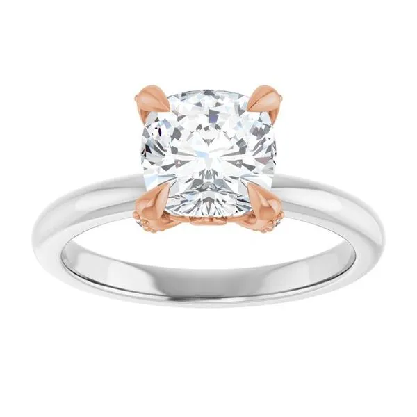 Claw-Prong Accented Engagement Ring Image 3 Northwood Jewelers Northwood, OH