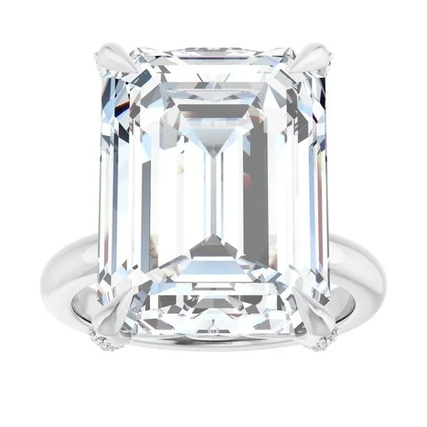 Claw-Prong Accented Engagement Ring Image 3 J. West Jewelers Round Rock, TX