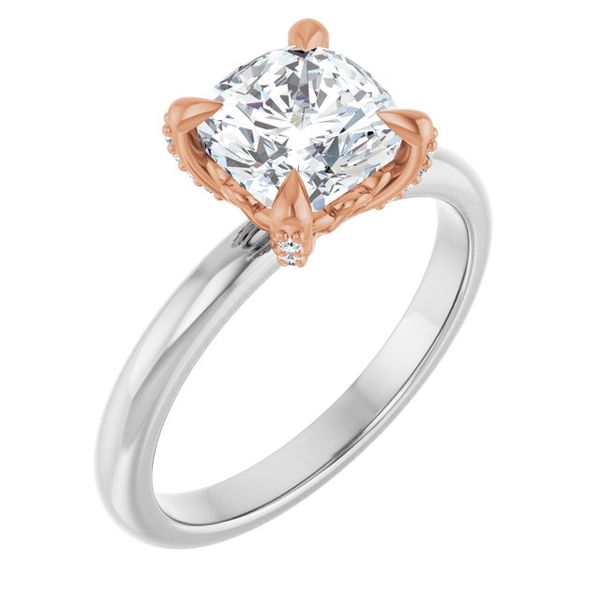 Claw-Prong Accented Engagement Ring