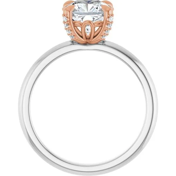 Claw-Prong Accented Engagement Ring Image 2 J. West Jewelers Round Rock, TX