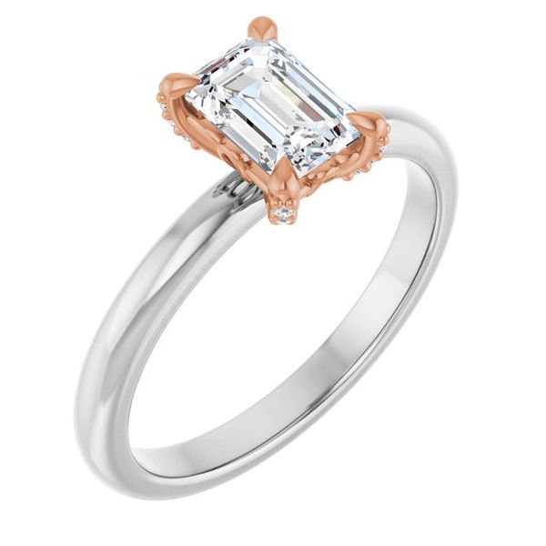 Claw-Prong Accented Engagement Ring