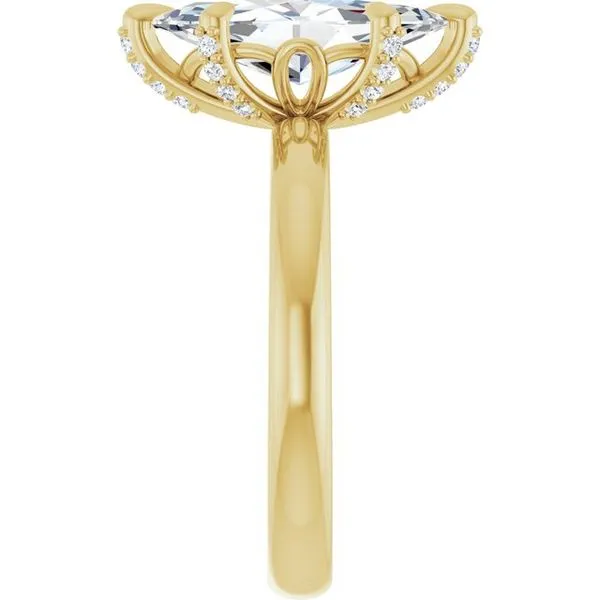 Claw-Prong Accented Engagement Ring Image 4 JF Jones Jewelers Rochester, NY