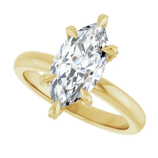 Claw-Prong Accented Engagement Ring Image 5 JF Jones Jewelers Rochester, NY