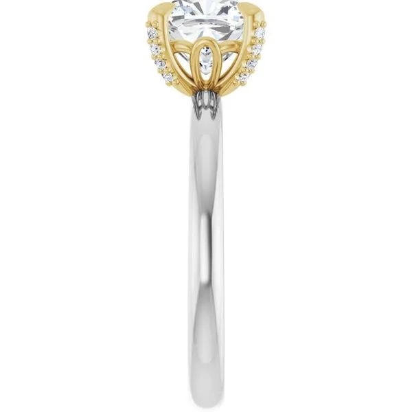 Claw-Prong Accented Engagement Ring Image 4 Austin's Fine Diamonds & Jewelry Lyndhurst, NJ