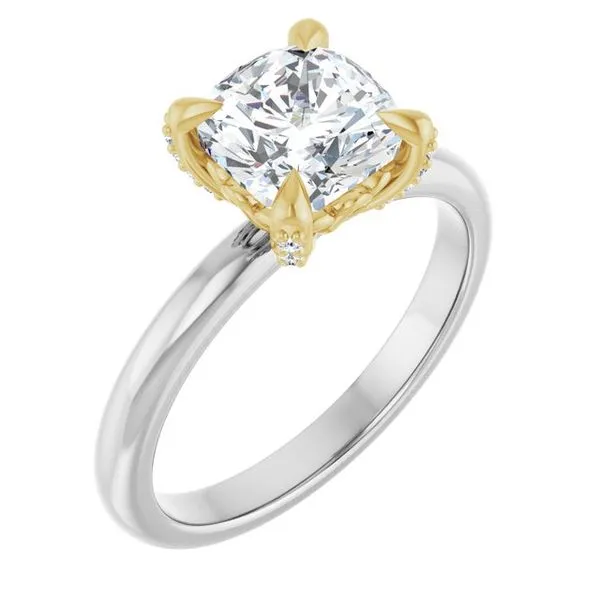Claw-Prong Accented Engagement Ring