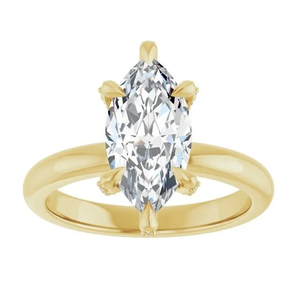 Claw-Prong Accented Engagement Ring Image 3 Arezzo Jewelers Elmwood Park, IL