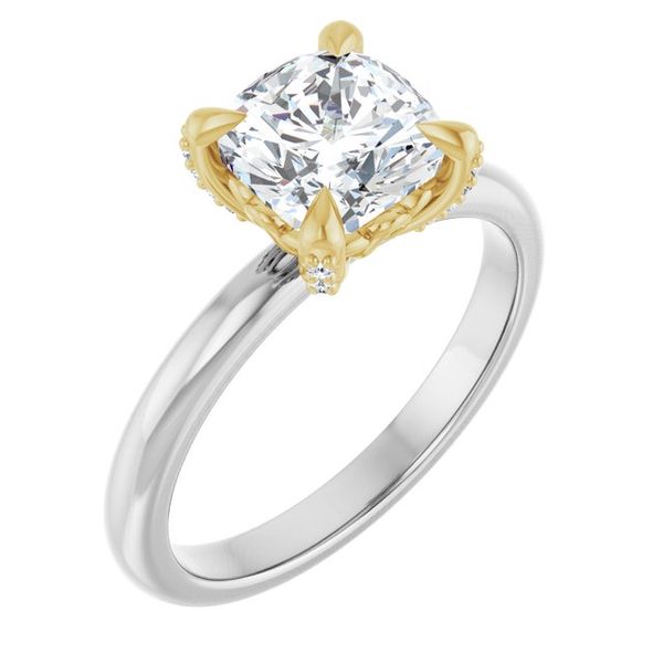 Claw-Prong Accented Engagement Ring