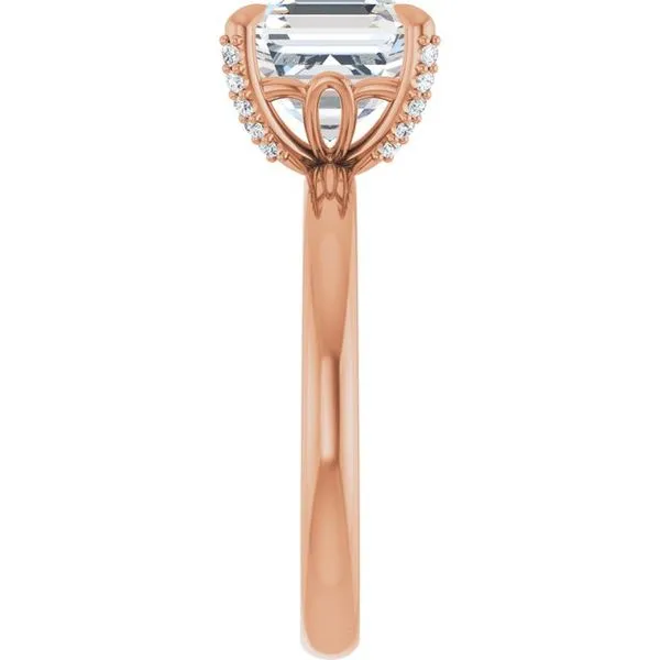 Claw-Prong Accented Engagement Ring Image 4 Michael Szwed Jewelers Longmeadow, MA