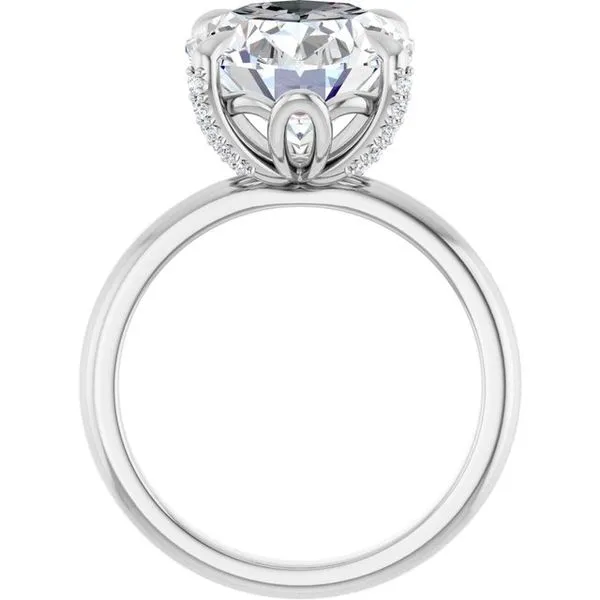 Claw-Prong Accented Engagement Ring Image 2 Stuart Benjamin & Co. Jewelry Designs San Diego, CA