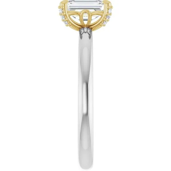 Claw-Prong Accented Engagement Ring Image 4 Shipley's Fine Jewelry Hampstead, MD