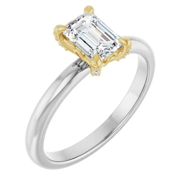 Claw-Prong Accented Engagement Ring Hudson Valley Goldsmith New Paltz, NY