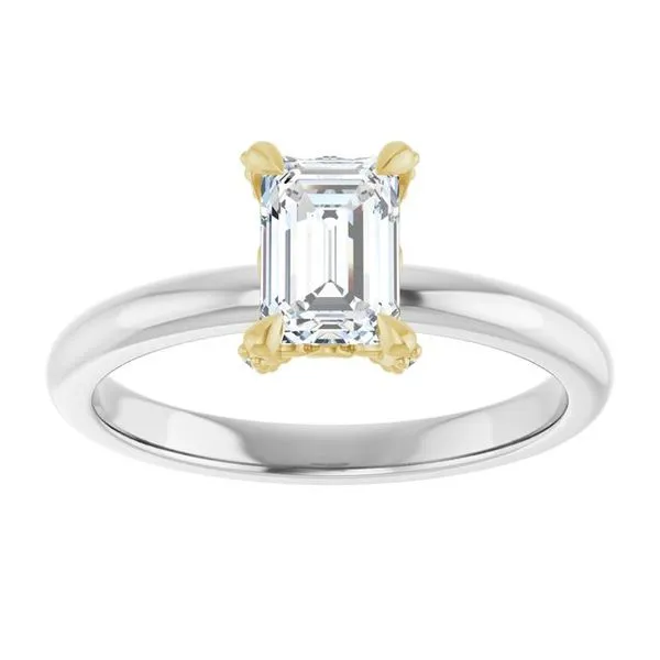 Claw-Prong Accented Engagement Ring Image 3 Raleigh Diamond Fine Jewelry Raleigh, NC