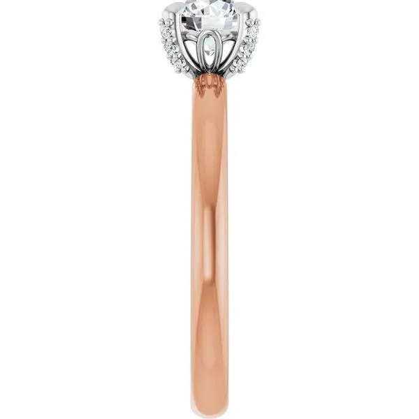 Claw-Prong Accented Engagement Ring Image 4 Arezzo Jewelers Elmwood Park, IL