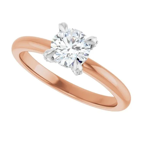 Claw-Prong Accented Engagement Ring Image 5 Ocean View Jewelers Millville, DE