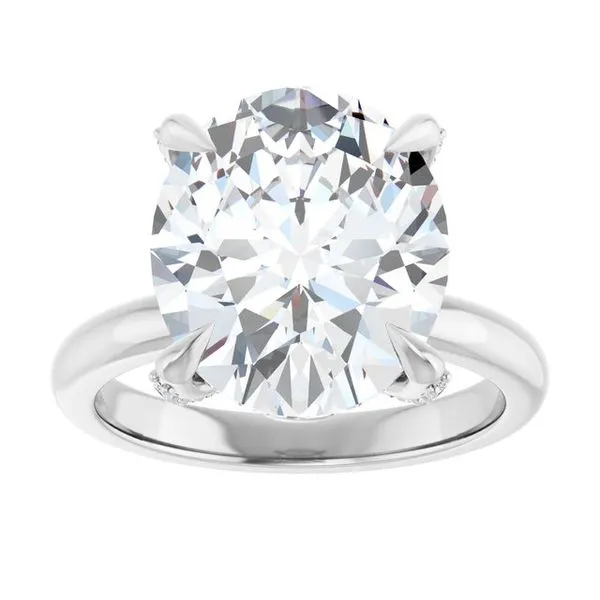 Claw-Prong Accented Engagement Ring Image 3 JF Jones Jewelers Rochester, NY