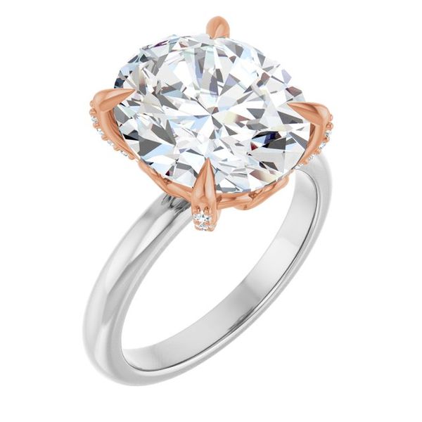 Claw-Prong Accented Engagement Ring