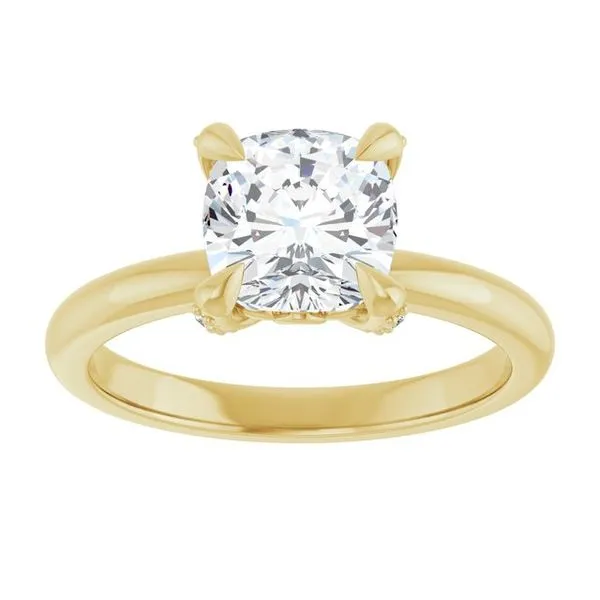 Claw-Prong Accented Engagement Ring Image 3 JF Jones Jewelers Rochester, NY
