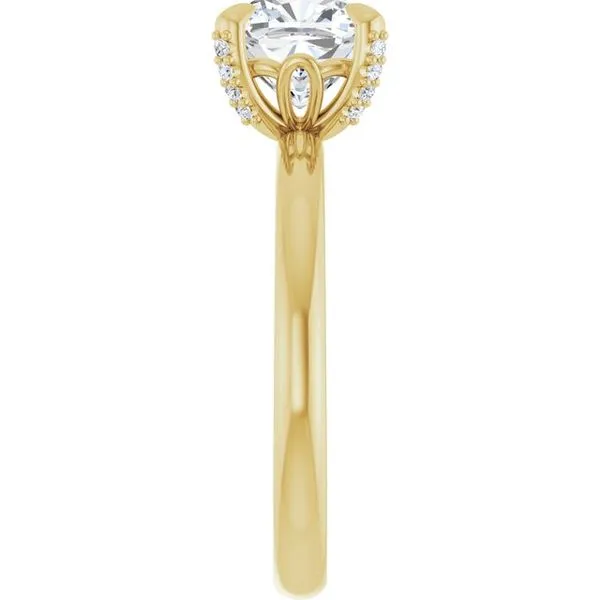 Claw-Prong Accented Engagement Ring Image 4 Stuart Benjamin & Co. Jewelry Designs San Diego, CA