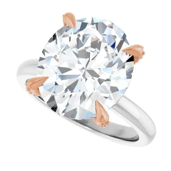 Claw-Prong Accented Engagement Ring Image 5 Don's Jewelry & Design Washington, IA