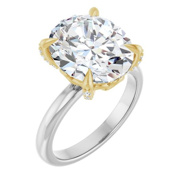Claw-Prong Accented Engagement Ring