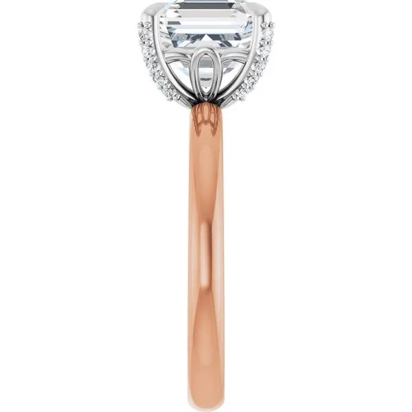 Claw-Prong Accented Engagement Ring Image 4 JF Jones Jewelers Rochester, NY