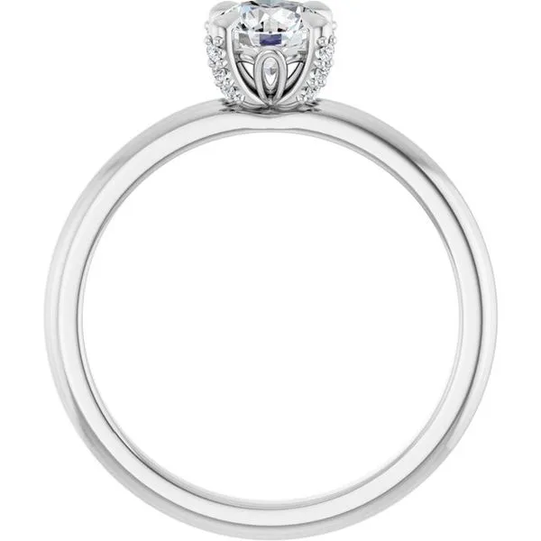 Claw-Prong Accented Engagement Ring Image 2 Clater Jewelers Louisville, KY