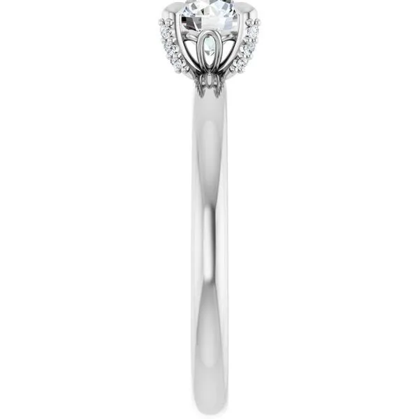 Claw-Prong Accented Engagement Ring Image 4 Shipley's Fine Jewelry Hampstead, MD