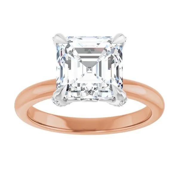 Claw-Prong Accented Engagement Ring Image 3 JF Jones Jewelers Rochester, NY