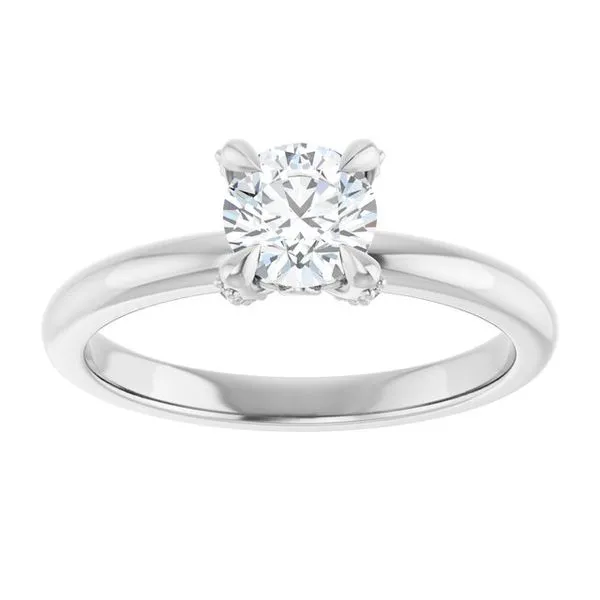 Claw-Prong Accented Engagement Ring Image 3 Northwood Jewelers Northwood, OH