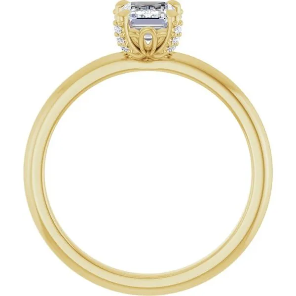 Claw-Prong Accented Engagement Ring Image 2 J. West Jewelers Round Rock, TX
