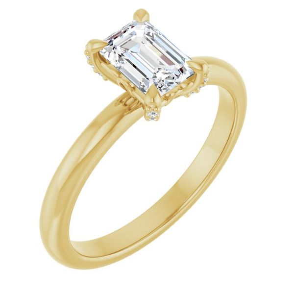 Claw-Prong Accented Engagement Ring
