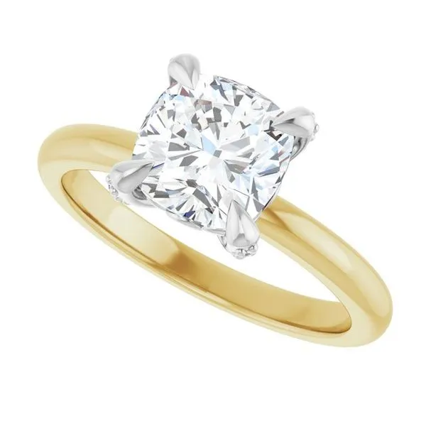 Claw-Prong Accented Engagement Ring Image 5 Natale Jewelers Sewell, NJ