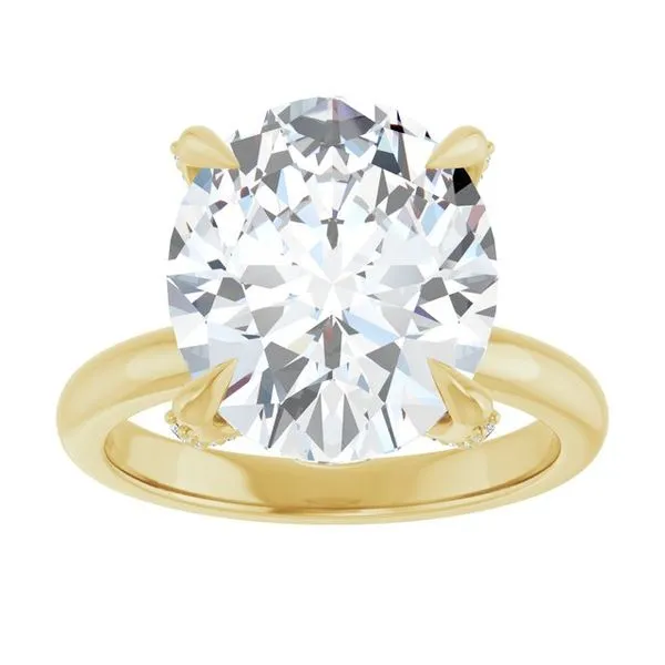 Claw-Prong Accented Engagement Ring Image 3 Don's Jewelry & Design Washington, IA