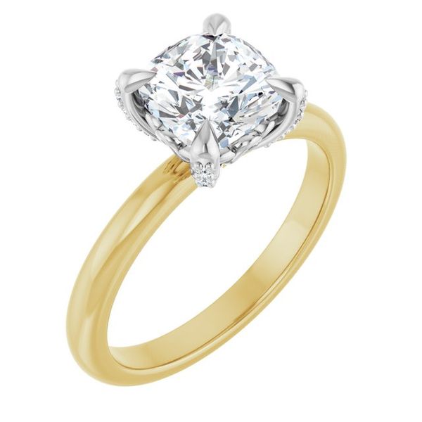 Claw-Prong Accented Engagement Ring