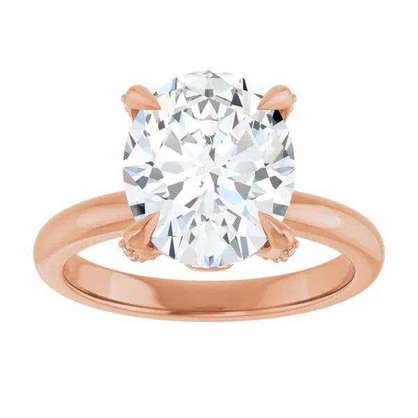 Claw-Prong Accented Engagement Ring Image 3 Raleigh Diamond Fine Jewelry Raleigh, NC