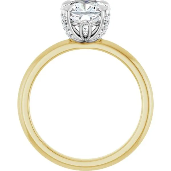 Claw-Prong Accented Engagement Ring Image 2 House of Silva Wooster, OH