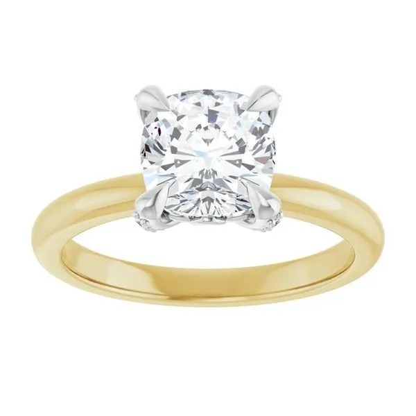 Claw-Prong Accented Engagement Ring Image 3 House of Silva Wooster, OH