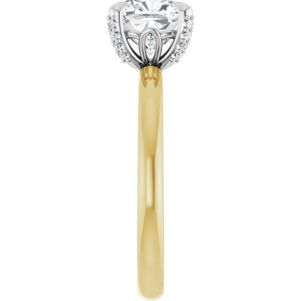 Claw-Prong Accented Engagement Ring Image 4 House of Silva Wooster, OH