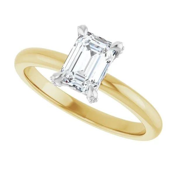 Claw-Prong Accented Engagement Ring Image 5 Don's Jewelry & Design Washington, IA