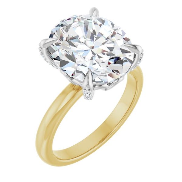 Claw-Prong Accented Engagement Ring