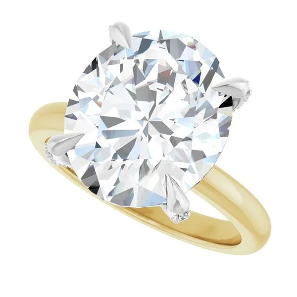 Claw-Prong Accented Engagement Ring Image 5 The Jewelry Source El Segundo, CA